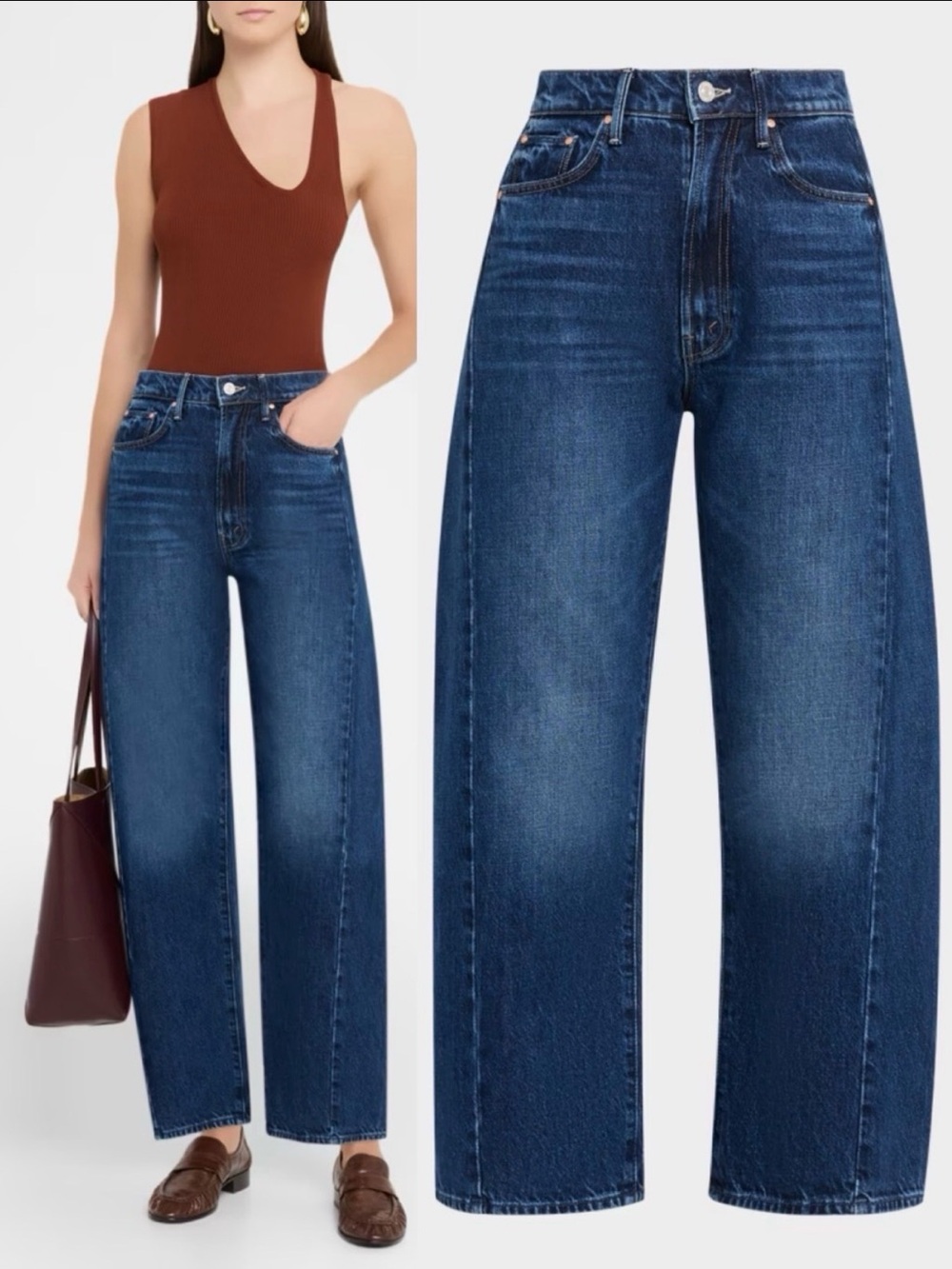 MOTHER SUPERIOR Jeans Half-Pipe Ankle Did You Bring Me Anything? Blue Size 32 - Picture 15 of 15